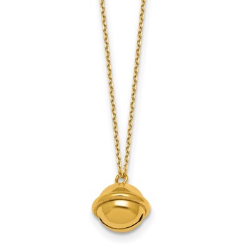 Herco 14K Polished Bell 16 Inch with 2 Inch Extension Necklace