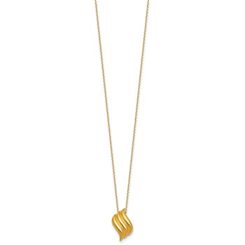 Herco 14K Polished Trio Wave 16 Inch with 2 Inch Extension Necklace — alternate view