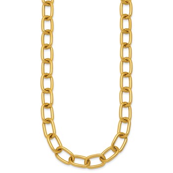 Herco 14K Polished 9mm Open Link 18 Inch Necklace — alternate view