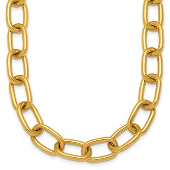Herco 14K Polished 9mm Open Link 18 Inch Necklace