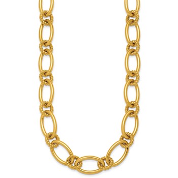 Herco 14K Polished Twisted Mixed Link 18 Inch Necklace — alternate view