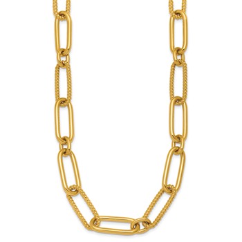 Herco 14K Polished Twisted Oval Link 18 Inch Necklace — alternate view