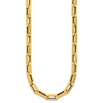 Herco 14K Polished Flat Oval Link 18 Inch Necklace — alternate view