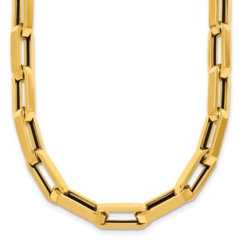 Herco 14K Polished Flat Oval Link 18 Inch Necklace