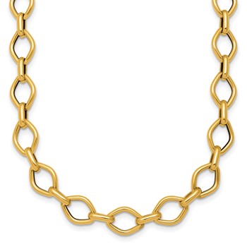 Herco 14K Polished Geometric Link 18 Inch Necklace