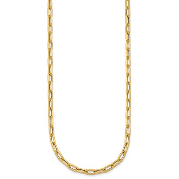 Herco 14K Polished Rounded Oval Link 18 Inch Necklace — alternate view