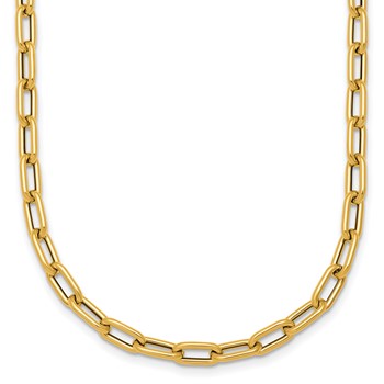 Herco 14K Polished Rounded Oval Link 18 Inch Necklace