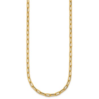 Herco 14K Polished Rounded Oval Link 24 Inch Necklace — alternate view