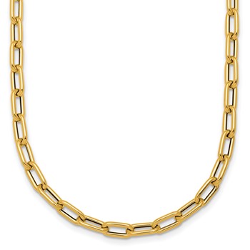 Herco 14K Polished Rounded Oval Link 24 Inch Necklace