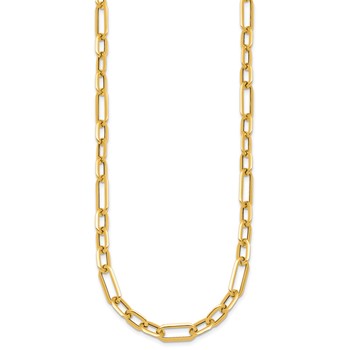 Herco 14K Polished Geometric Link 18 Inch Necklace — alternate view