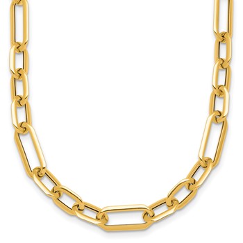 Herco 14K Polished Geometric Link 18 Inch Necklace