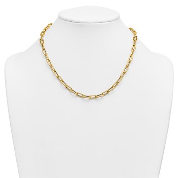 Herco 14K Polished 6mm Oval Link 18 Inch Necklace — alternate view