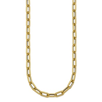 Herco 14K Polished 6mm Oval Link 24 Inch Necklace