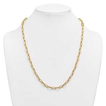 Herco 14K Polished 6mm Oval Link 24 Inch Necklace — alternate view