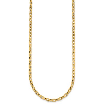 Herco 14K Polished Oval Link 24 Inch Necklace — alternate view