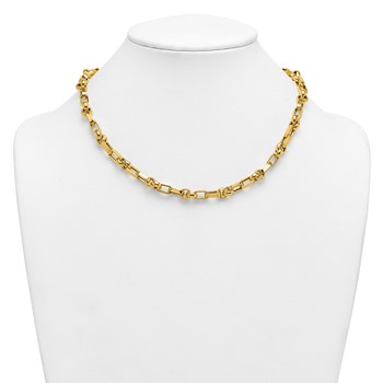 Herco 14K Polished Circle and Oval Link 18.5 Inch Necklace — alternate view