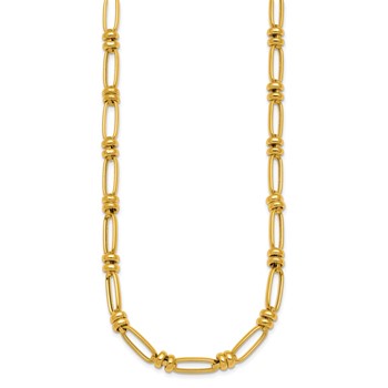 Herco 14K Polished Fancy 6mm Oval Link 18.25 Inch Necklace — alternate view