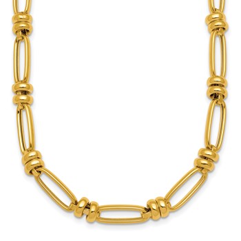 Herco 14K Polished Fancy 6mm Oval Link 18.25 Inch Necklace