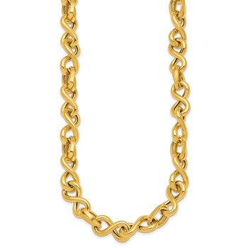 Herco 14K Polished Twisted Mixed Link 18.5 Inch Necklace — alternate view