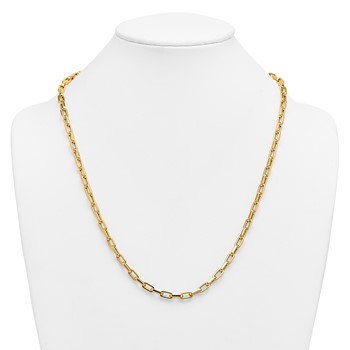 Herco 14K Polished 5mm Oval Link 24 Inch Necklace — alternate view