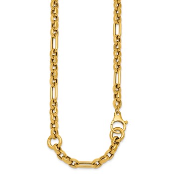Herco 14K Polished Mixed Link 19.5 Inch with 2.5 Inch Removable Extension Necklace — alternate view