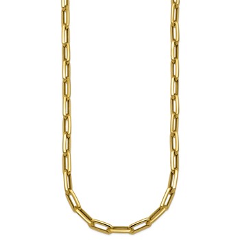 Herco 14K Polished Knife-edge Oval Link 18 Inch Necklace