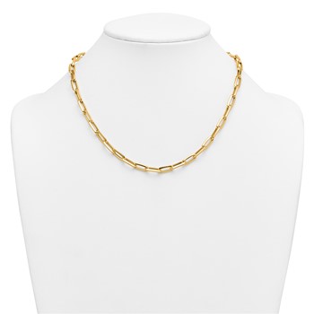 Herco 14K Polished Knife-edge Oval Link 18 Inch Necklace — alternate view