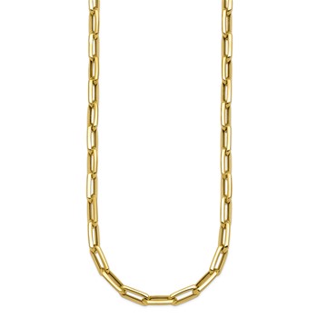 Herco 14K Polished Knife-edge Oval Link 24 Inch Necklace