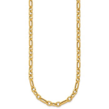 Herco 14K Polished Geometric Mixed Link 18 Inch with .75 Inch Extension Necklace — alternate view