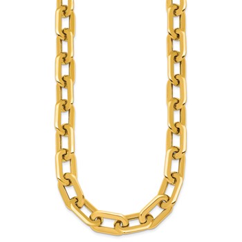 Herco 14K Polished Flat Oval Link ChaInch 18 Inch Necklace — alternate view