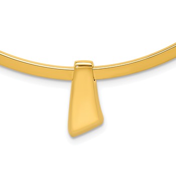 Herco 14K Polished Geometric Drop Collar Necklace