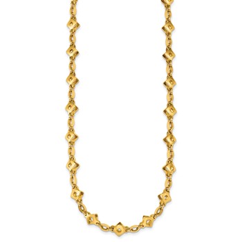 Herco 14K Polished  Mixed Link 17.5 Inch Necklace — alternate view