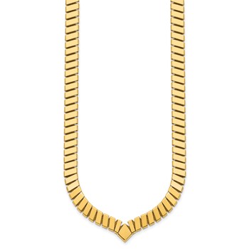 Herco 14K Polished 7.3mm Flat Bar Link 18 Inch Necklace — alternate view