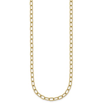 Herco 14K Polished 4mm Oval Link Cable 24 Inch Necklace — alternate view