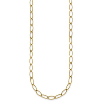 Herco 14K Polished Fancy Oval Link 18 Inch Necklace — alternate view