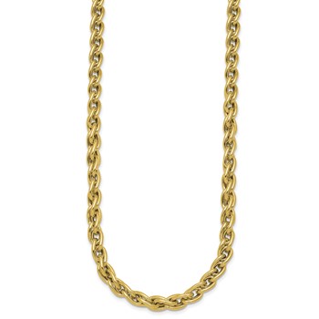 Herco 14K Polished Twisted Double Rounded Link 18 Inch Necklace — alternate view