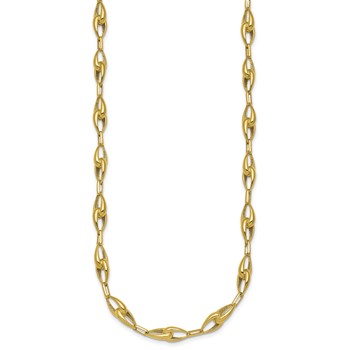 Herco 14K Polished Solid Teardrop Link 18 Inch Necklace — alternate view