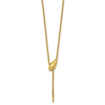 Herco 14K Polished Sliding Snake Bolo 18 Inch Rope Necklace — alternate view
