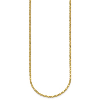 Herco 14K Polished and Diamond-cut Beaded 16 Inch with 2 Inch Extension Necklace — alternate view