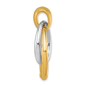 Herco 14K with White Rhodium Polished Fancy Double Teardrop Pendant — alternate view