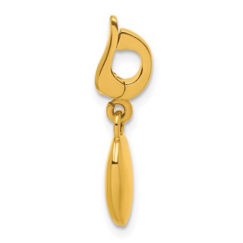 Herco 14K Polished Teardrop Hinged Opening Pendant/Charm — alternate view