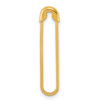 Herco 14K Polished Solid Safety Pin Pendant