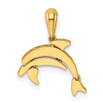 Herco 14K Polished Moveable Dolphin Charm / Pendant