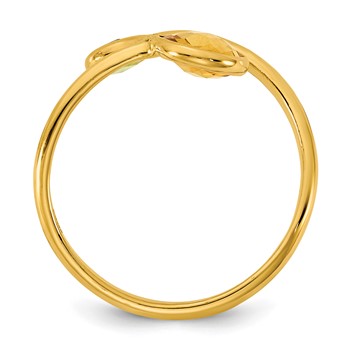 Herco 14K Polished Peridot and Citrine Circles Bypass Ring — alternate view