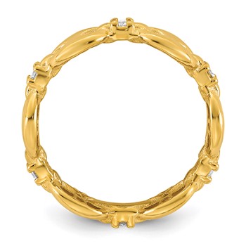 Herco 14K Polished Diamond Mariner Link Size 7 Ring — alternate view