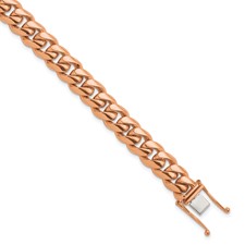 Image of Herco 14K Rose Gold Polished Solid 10.5mm Curb Chain (Per Inch)