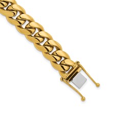 Image of Herco 14K Polished Solid 10.5mm Curb 8 Inch Chain Bracelet