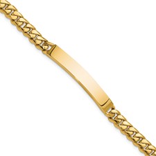 Image of Herco 14K Polished Solid 7.0mm Curb 8 Inch ID Bracelet