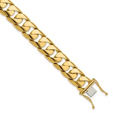 Image of Herco 18K Polished Solid 15.7mm Curb Chain (Per Inch)