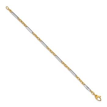 Herco 14K Two-Tone Polished Fancy Link 7.5 inch Bracelet — alternate view